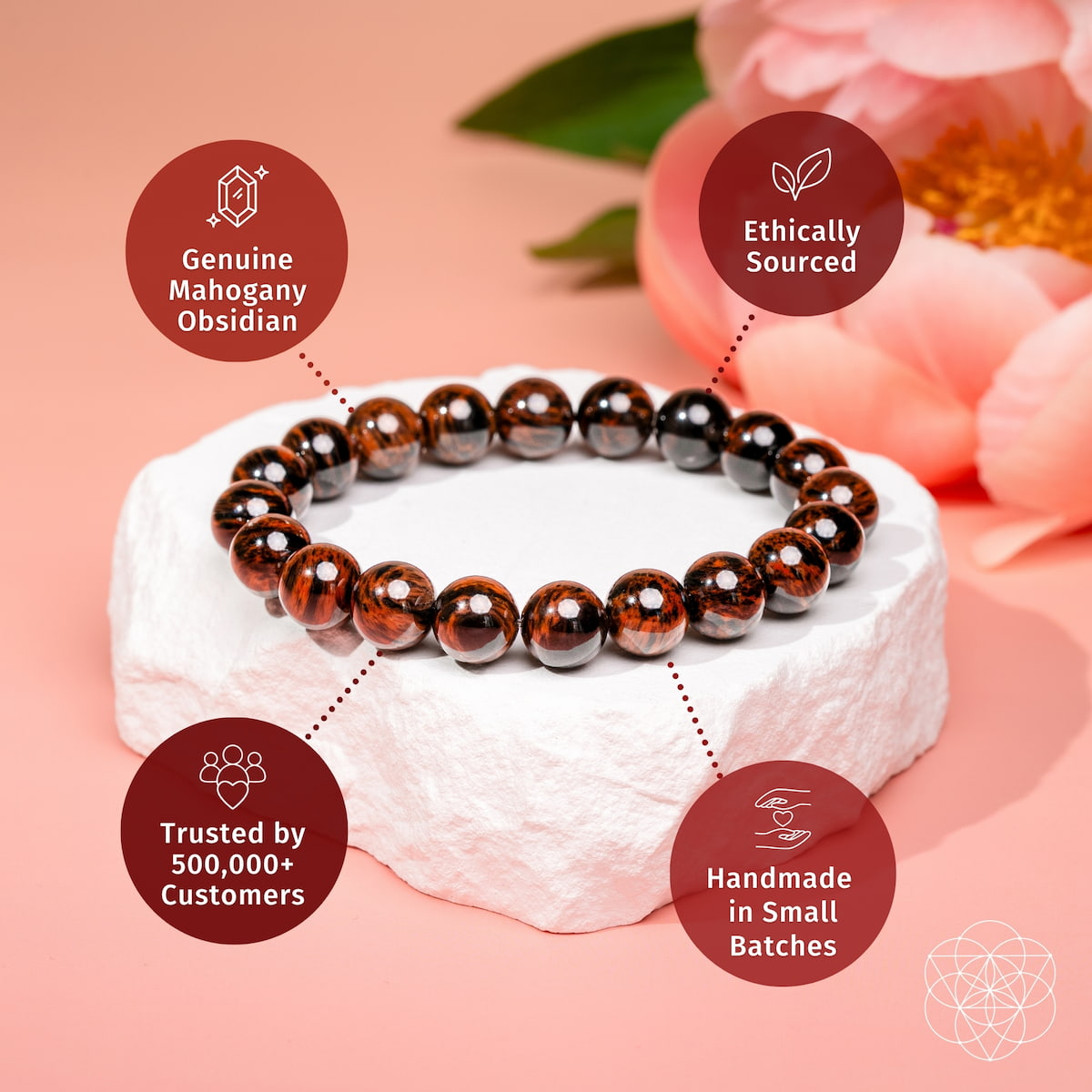 El Rompe Autosabotaje - Pulsera de Obsidiana Caoba