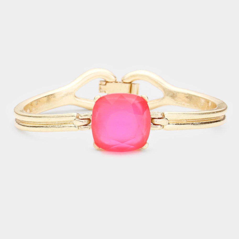 Square Stone Accented Bracelet
