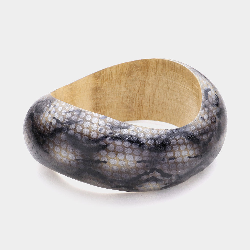 Snake Patterned Bangle Bracelet