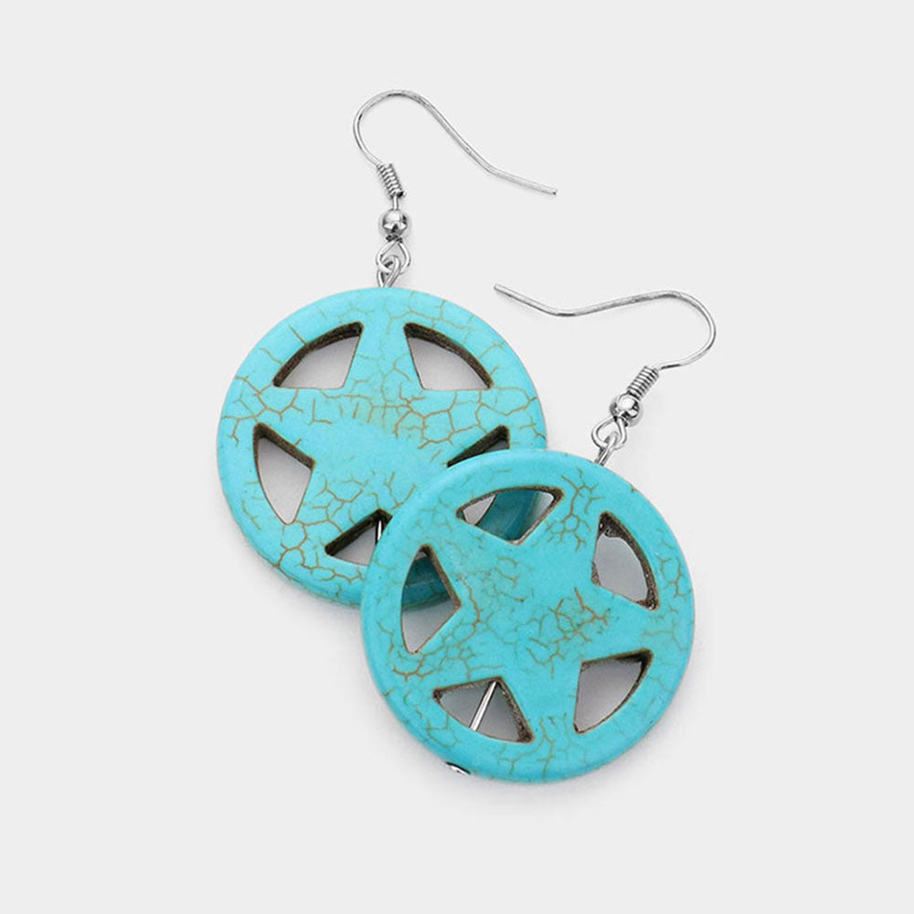 Turquoise Star Drop Earrings
