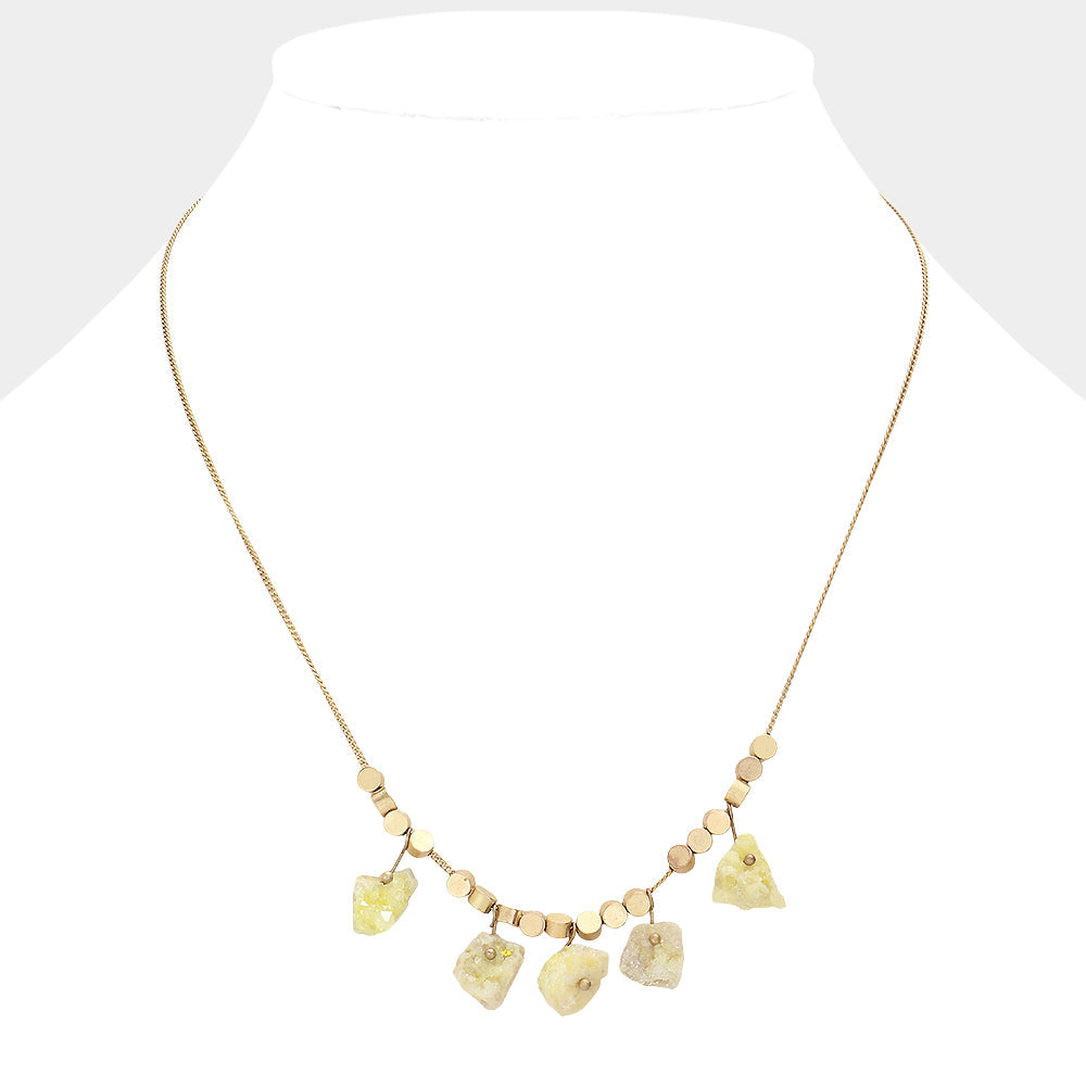 Druzy Station Necklace