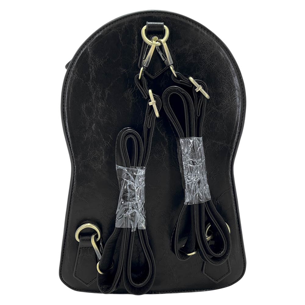Faux Leather Vintage Clock Face Crossbody Backpack Bag