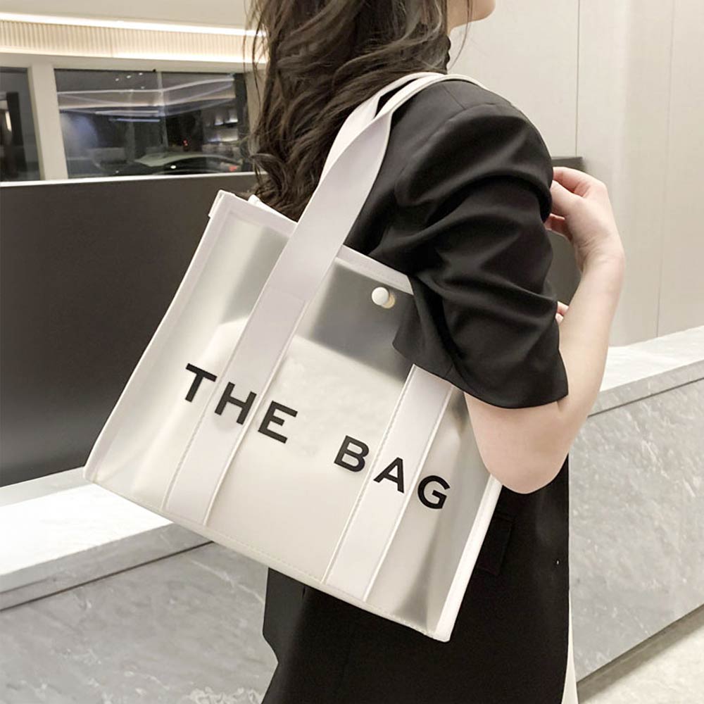 THE BAG Optic Transparent Structured Tote Crossbody Bag