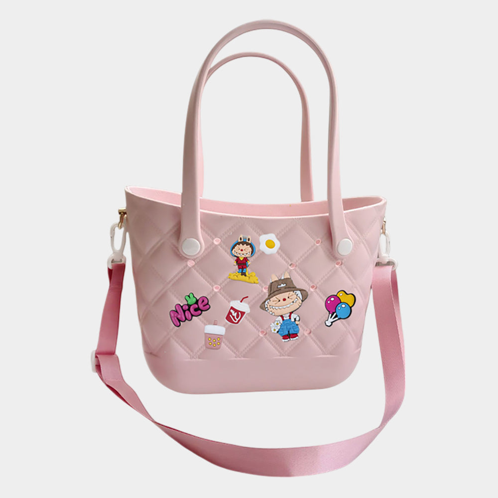 Trendy Silicone Personalized Charm Handbag / Crossbody Bag