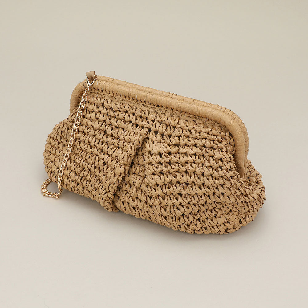 Weave Dumpling Hand Bag / Clutch / Crossbody Bag
