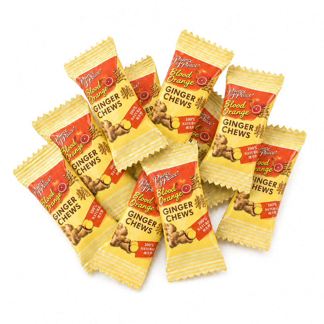 Caramelos masticables de jengibre Prince of Peace – Naranja sanguina