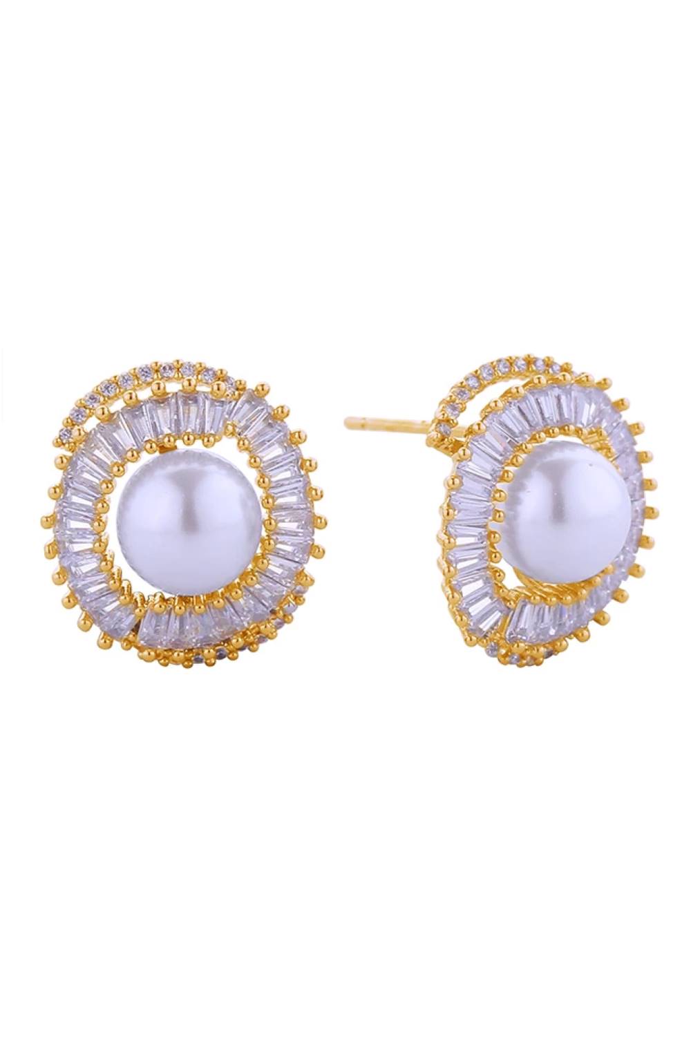 14K Radiant Pearl Post Earrings