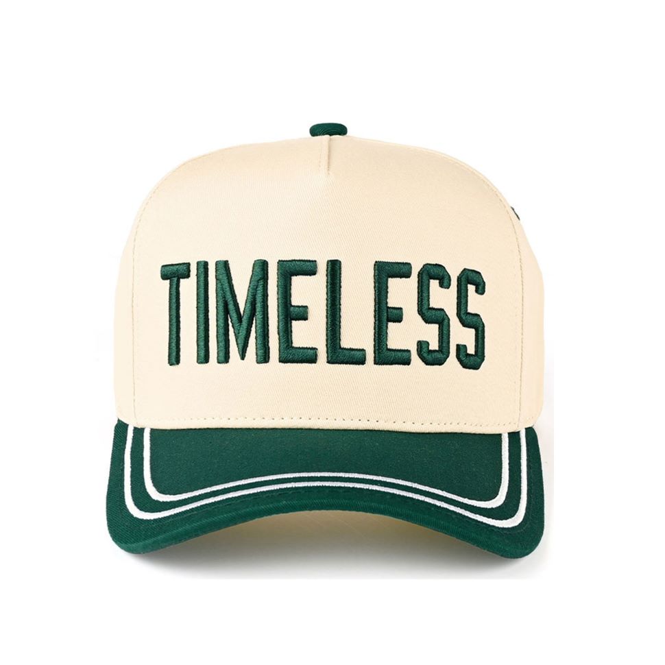 C.C TIMELESS Letter Two Tone Trucker Snapback Cap