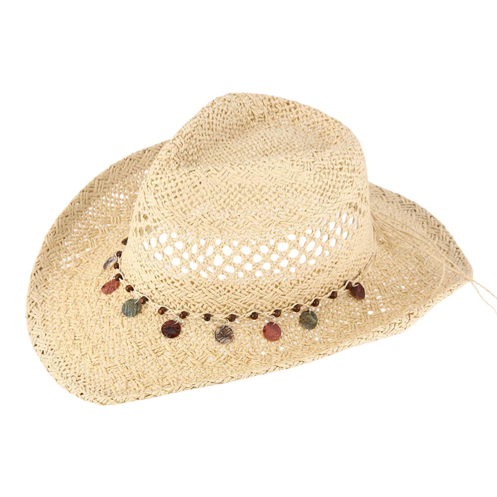 Sombrero Fedora de Verano Vaquero con Acento de Banda de Estación Decorativa Boho Occidental Trenzado