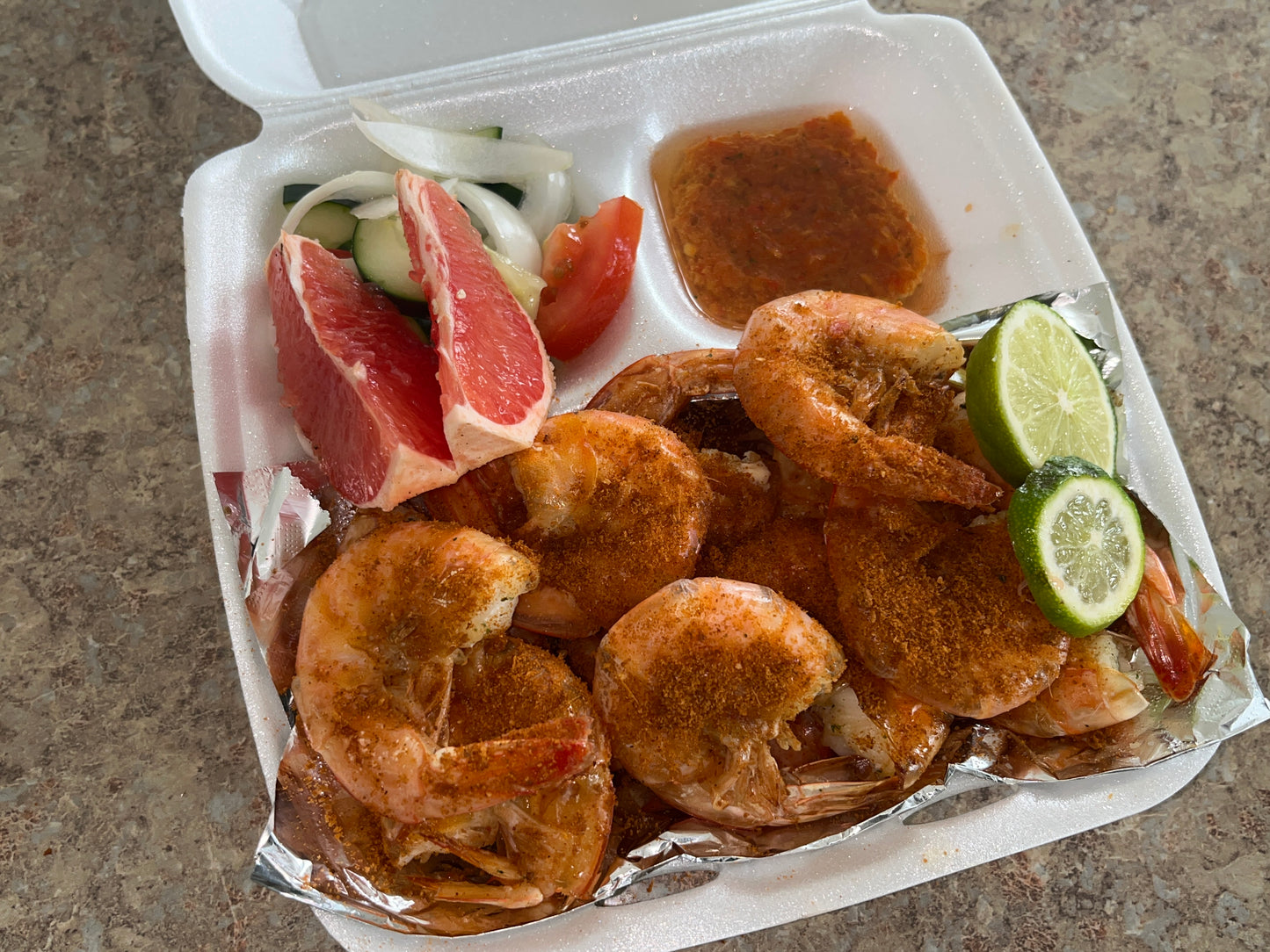 GRILLED HEADLESS JUMBO SHRIMP WITH SHELL ON
