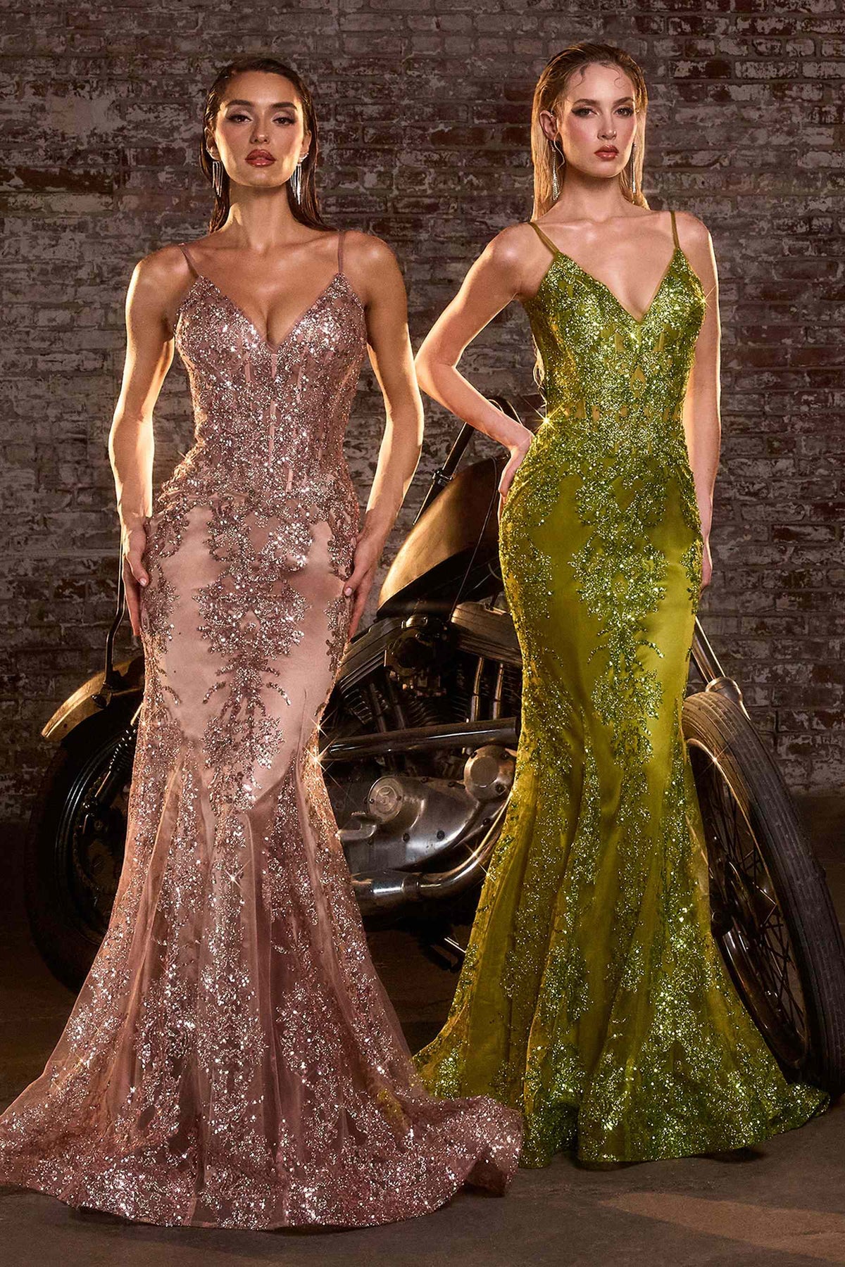 Vestido largo ajustado de corsé con estampado floral brillante Ladivine J810