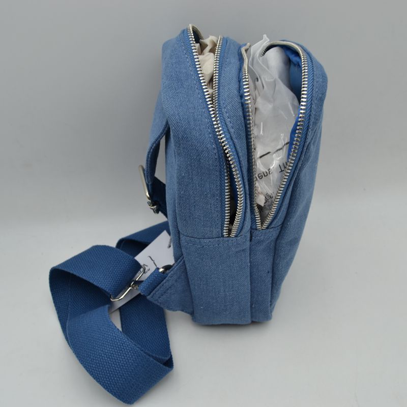 Multi-Zipper Sling Bag with Adjustable Crossbody Strap