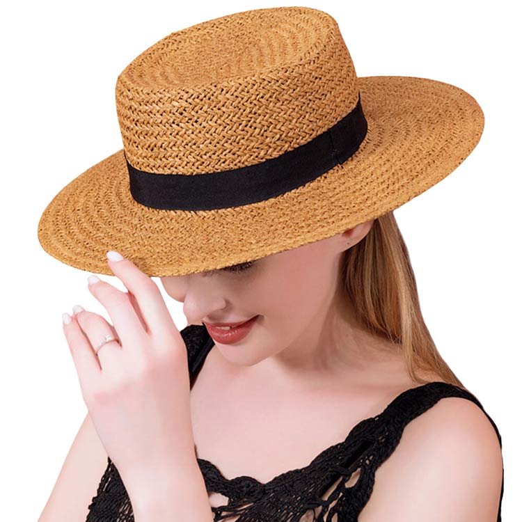 Black Band Straw Sun Hat