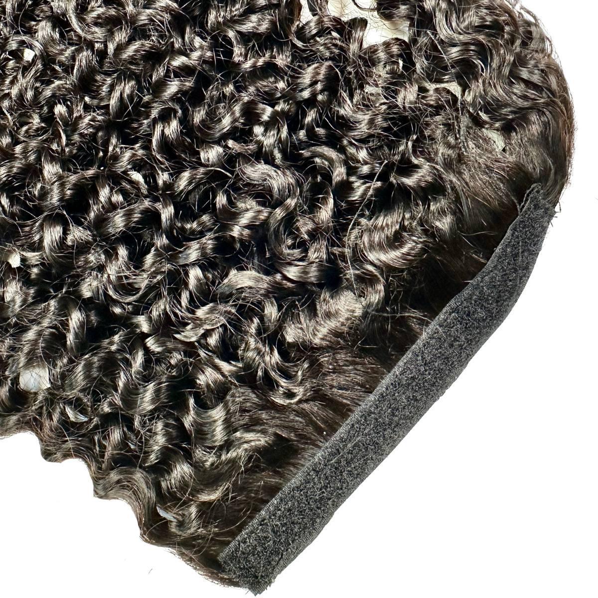 Cola de caballo de cabello humano 100% rizado Kinky