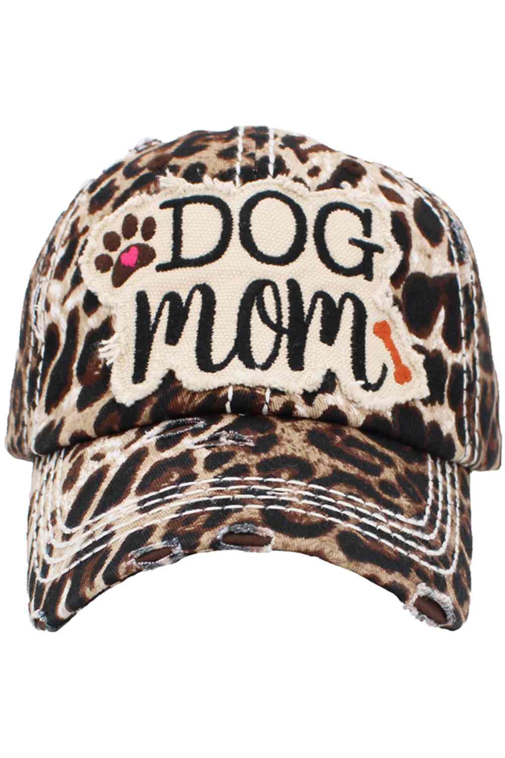 Leopard DOG MOM Vintage Baseball Cap