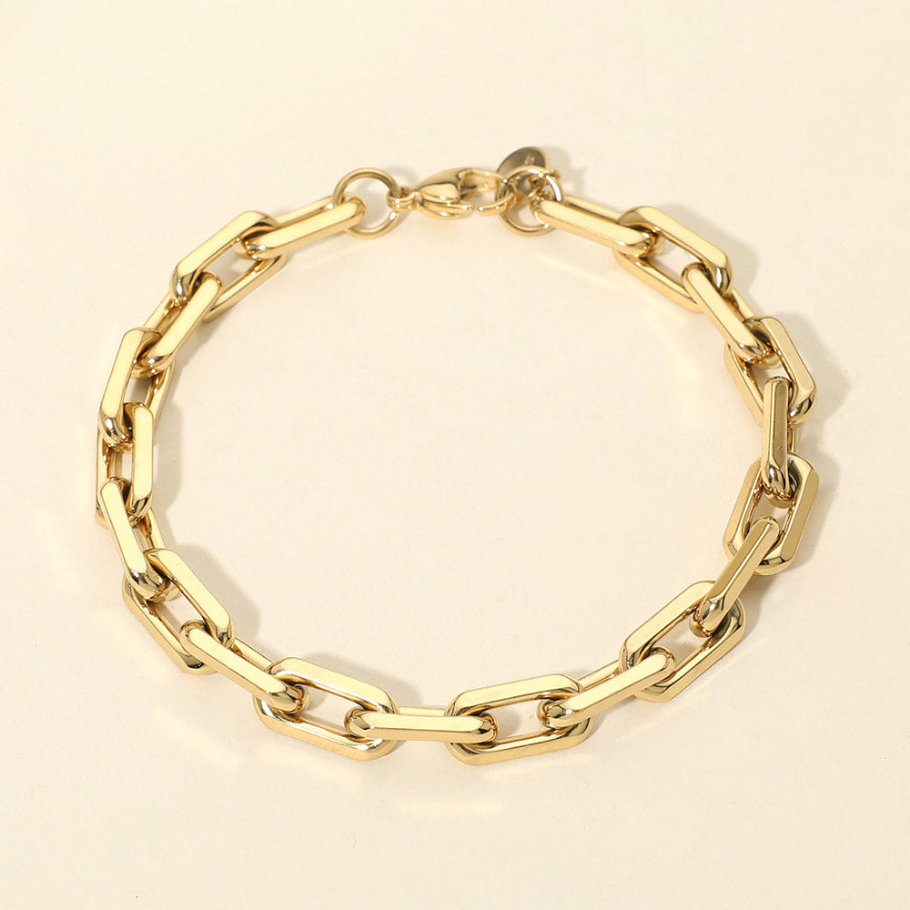 Stainless Steel Paperclip Chain Bracelet