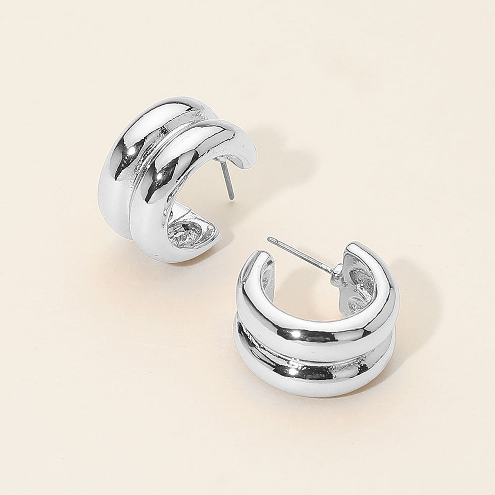 Chunky Mini Hoop Earrings