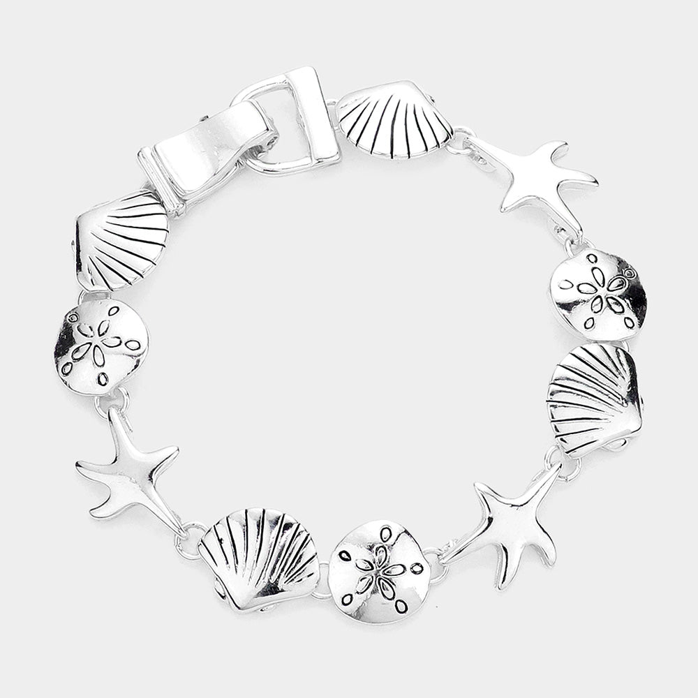 Starfish Shell Link Magnetic Bracelet