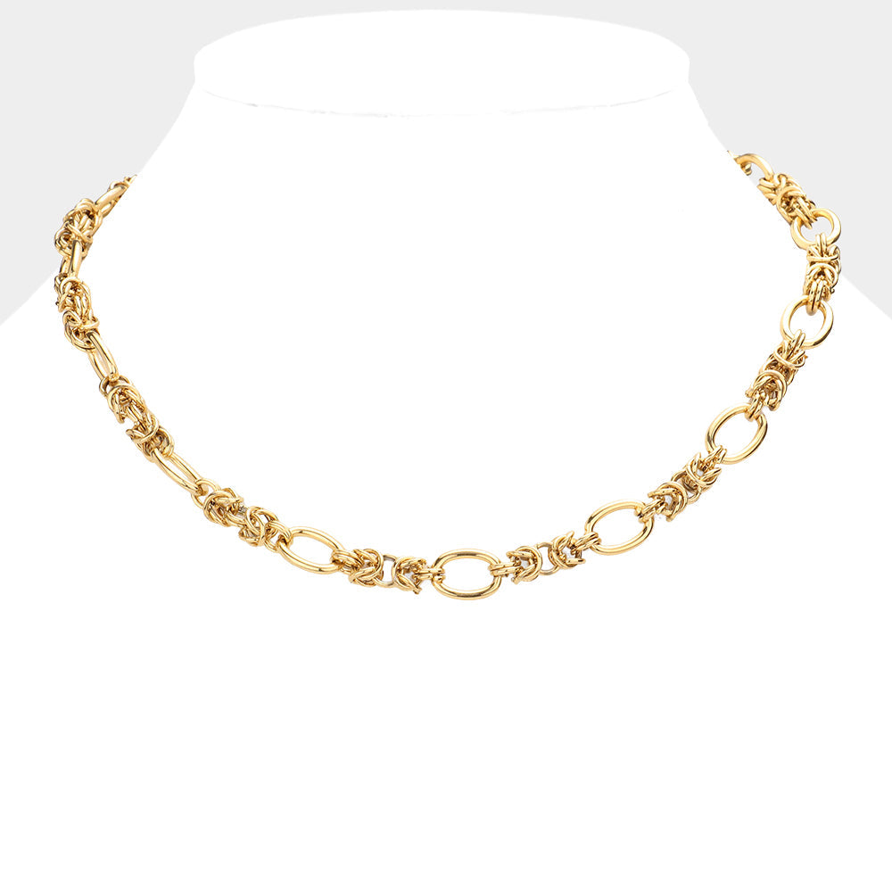18K Gold Dipped Stainless Steel Premium Handmade Chain Necklace