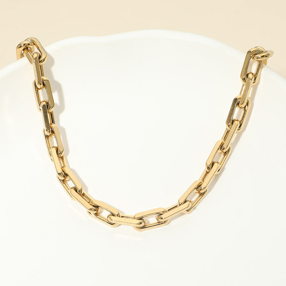 Stainless Steel Paperclip Chain Necklace