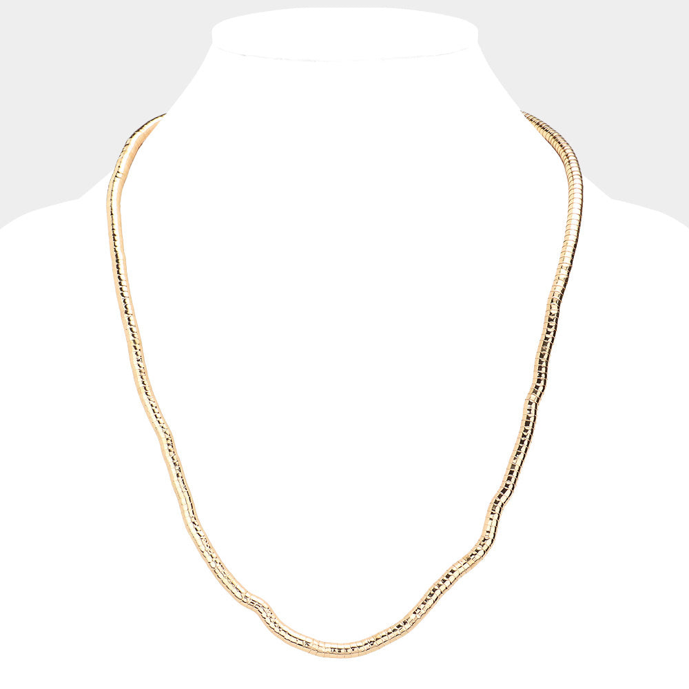 24Inch Gooseneck Metal Necklace