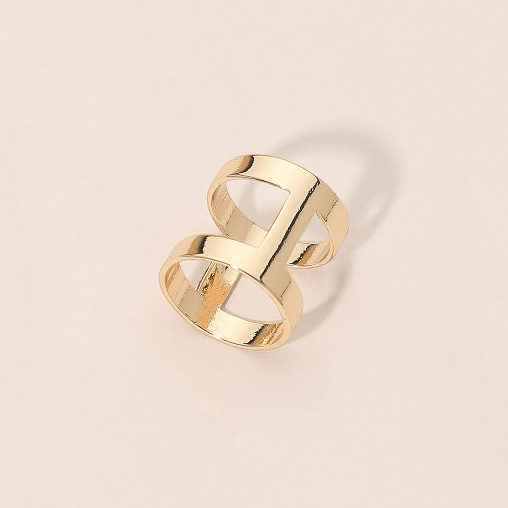 Geometric Metal Scarf Ring