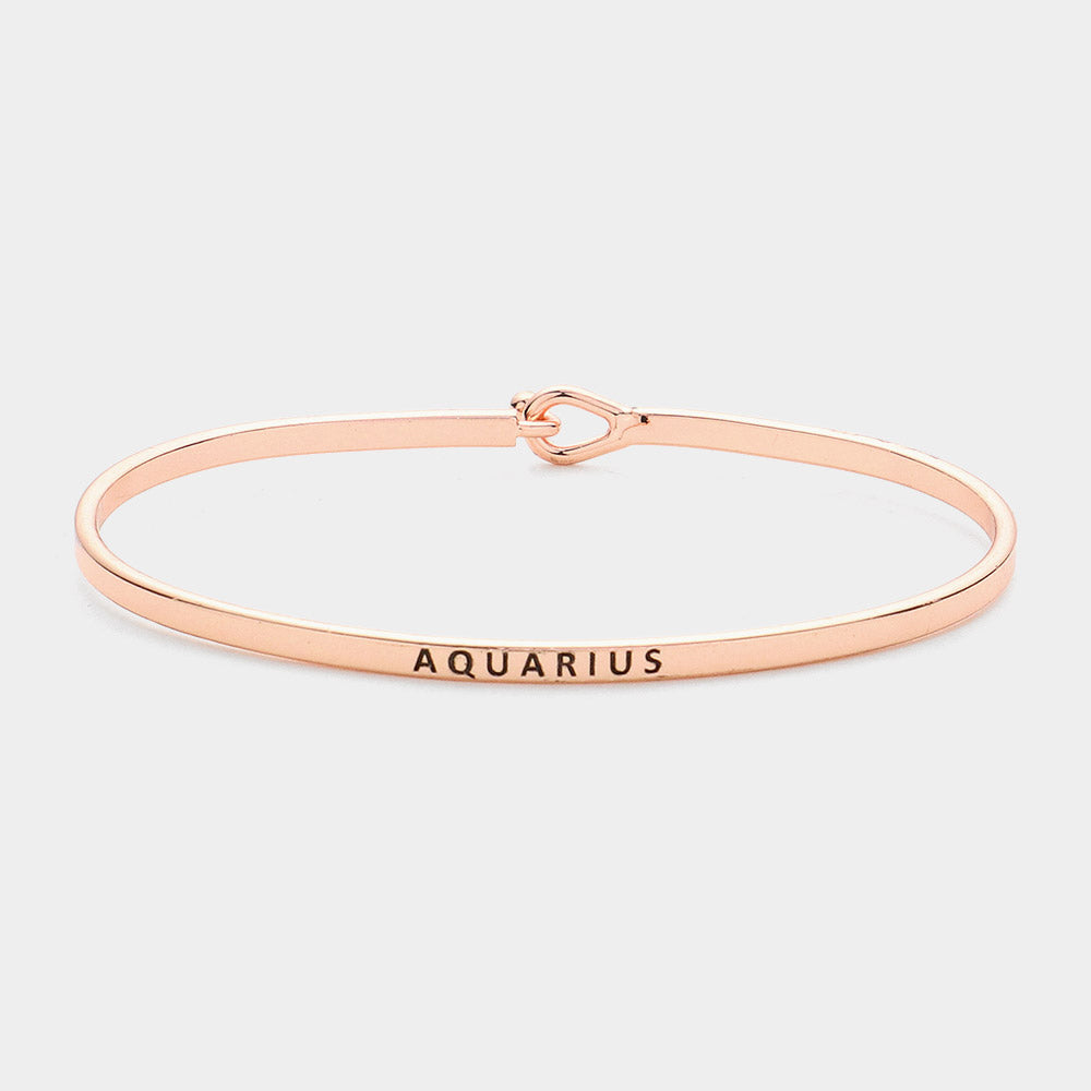 Congratulations Message Brass Thin Metal Hook Bracelet