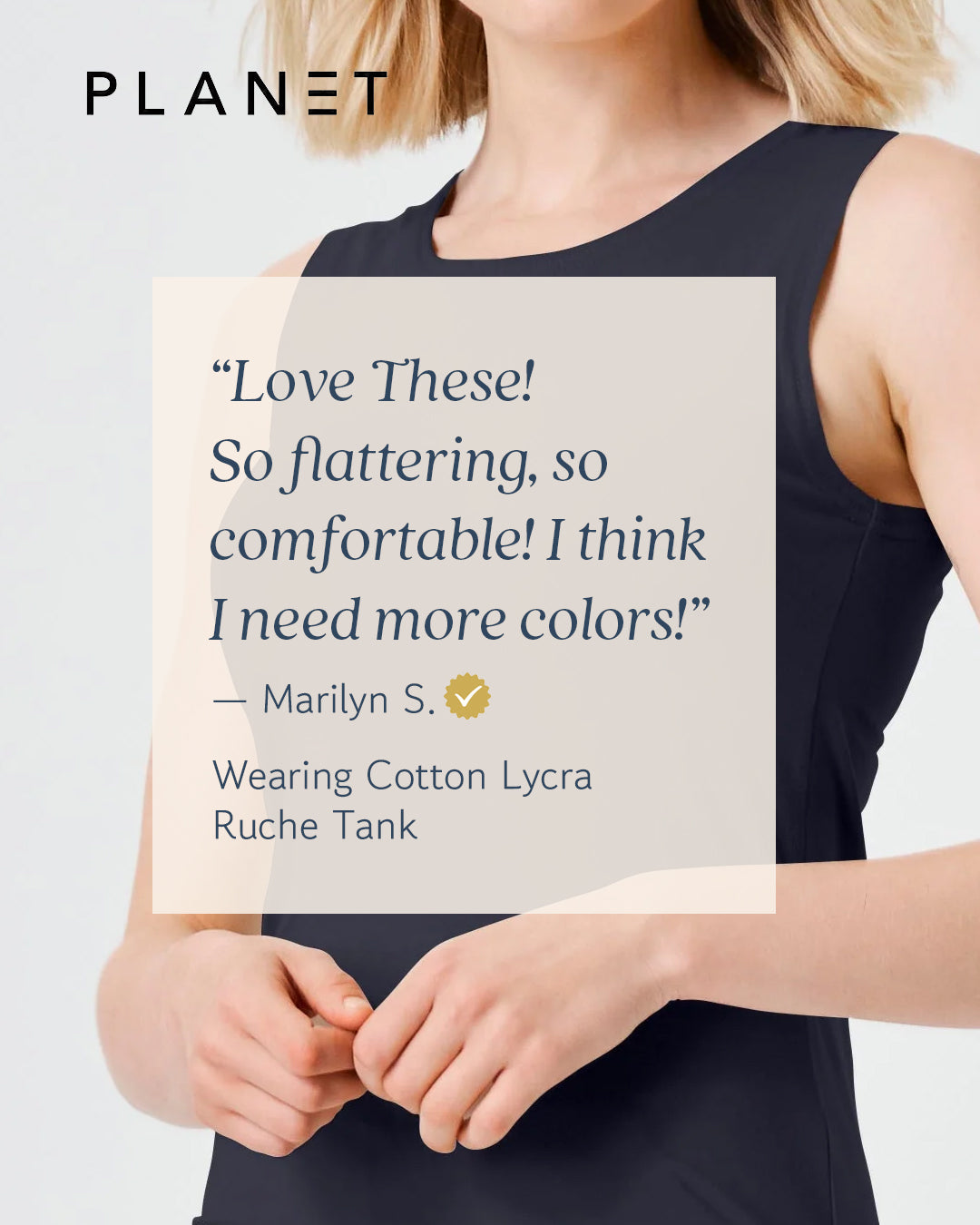 Cotton Lycra Ruche Tank - Putty