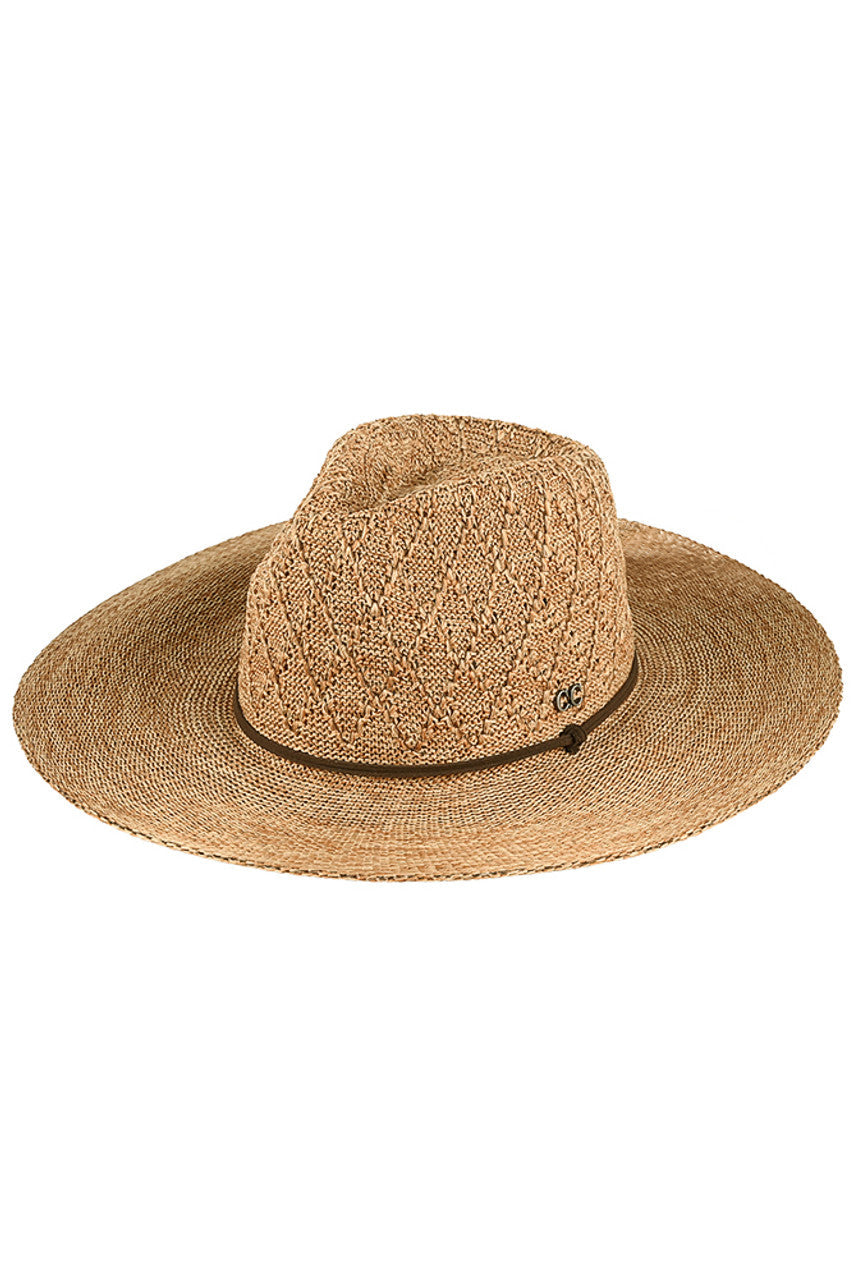 C.C Women's Packable Pattern Panama Hat