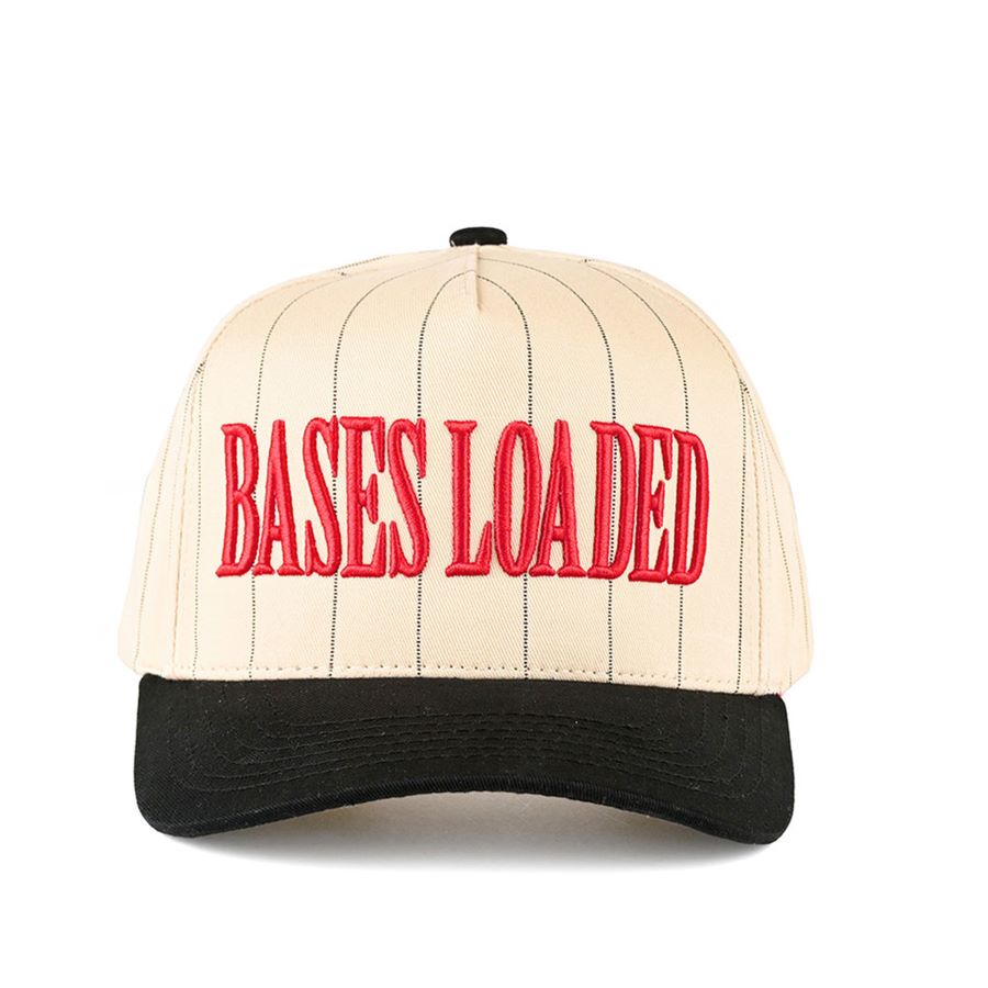C.C BASES LOADED Letter Stripe Pattern Trucker Cap