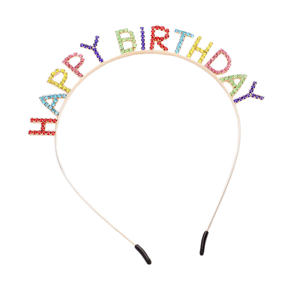 Happy Birthday Crystal Rhinestone Headband