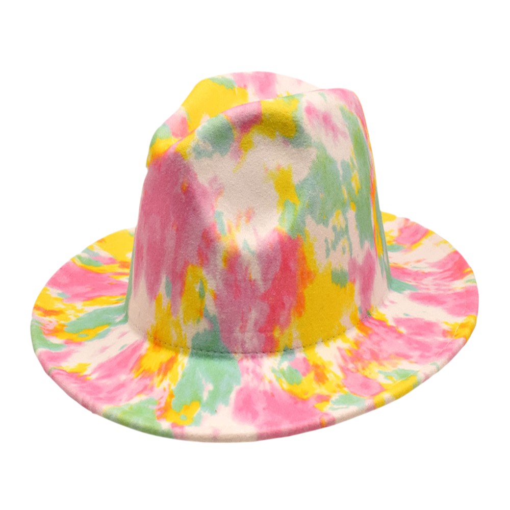 Tie Dye Patterned Panama Hat