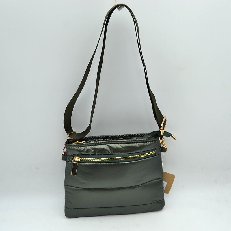 Sleek Multi-Pocket Puffer Crossbody Bag