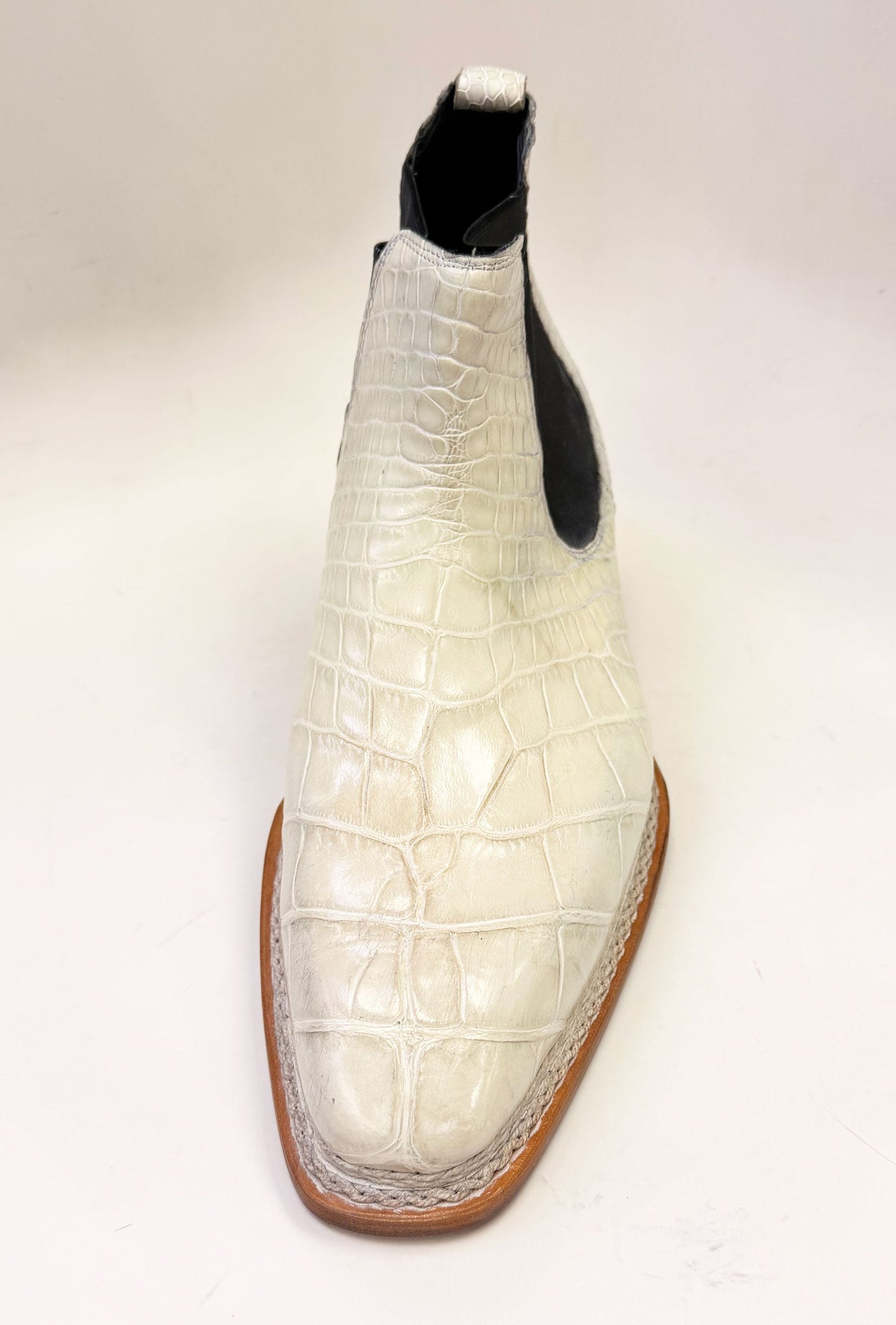 Maurice New York Custom Made Alligator Boot - White