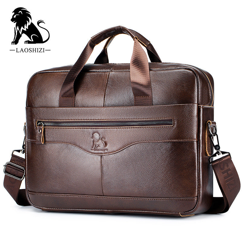 Men's Large Capacity Genuine Retro Top Layer Men's Briefcases