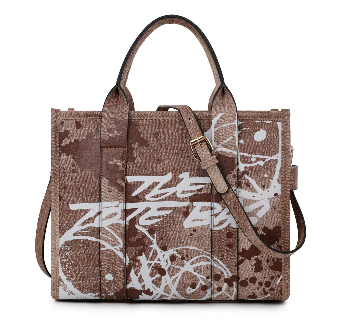 Women's Fashion Denim Pattern Large Capacity Tote Bags