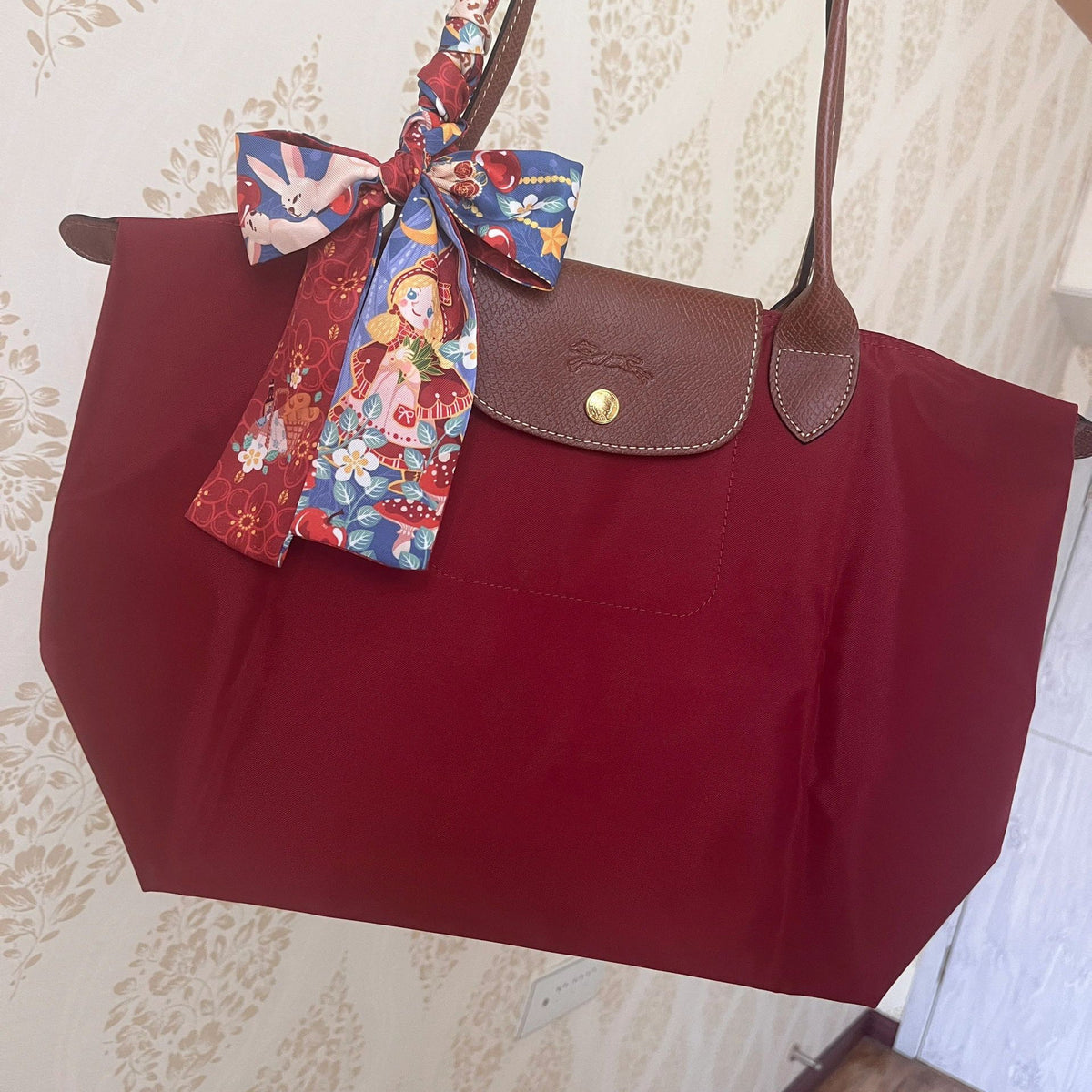 Women's Nylon Dumpling Embroidered Large Capacity Totes Shoulder Bags