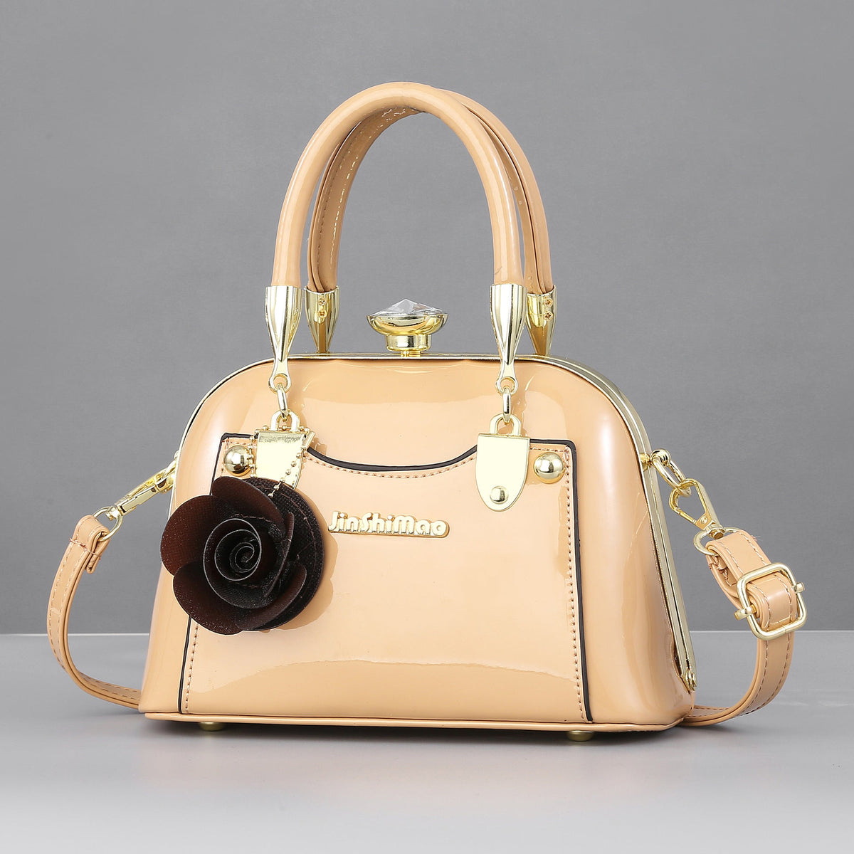 Textured Bright Leather Fashion Shell Dinner Handbags
