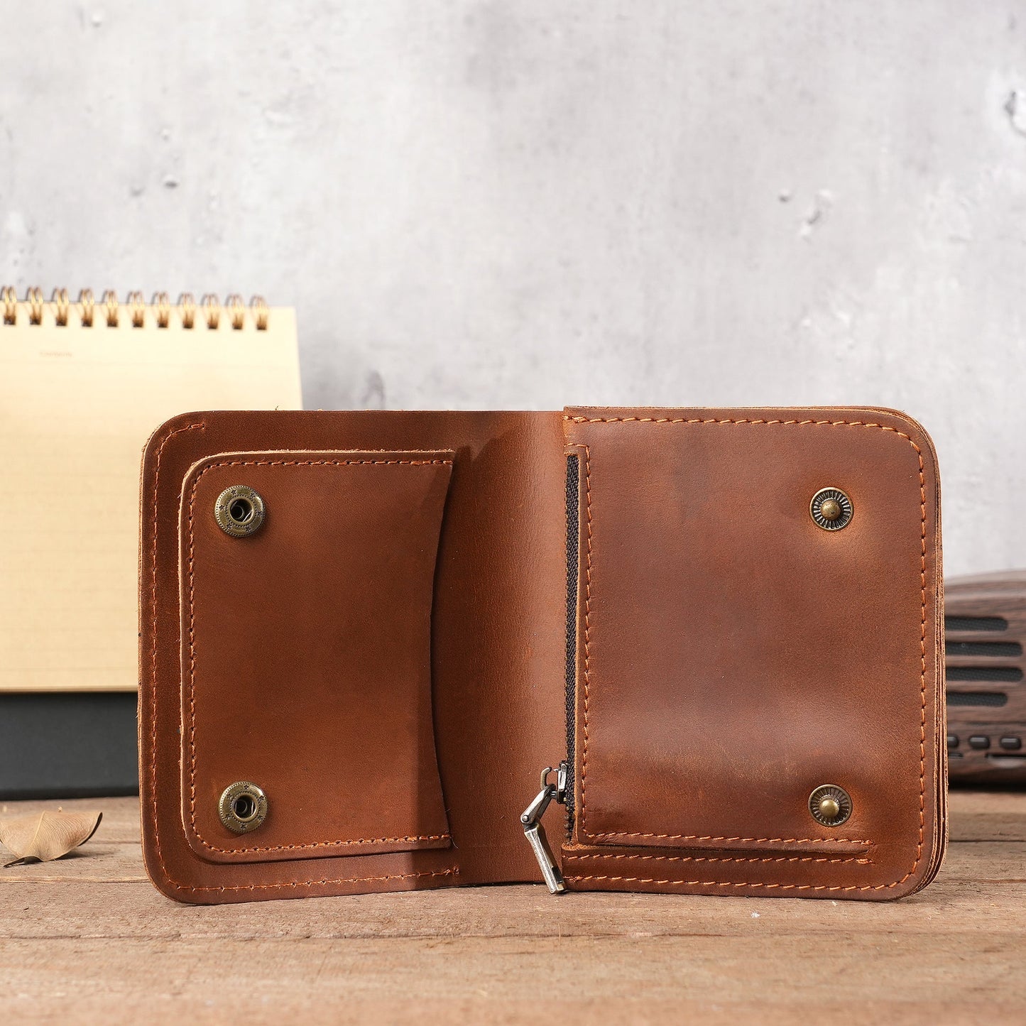 Women's & Men's & Leather Crazy Horse Handmade Retro Card Holder