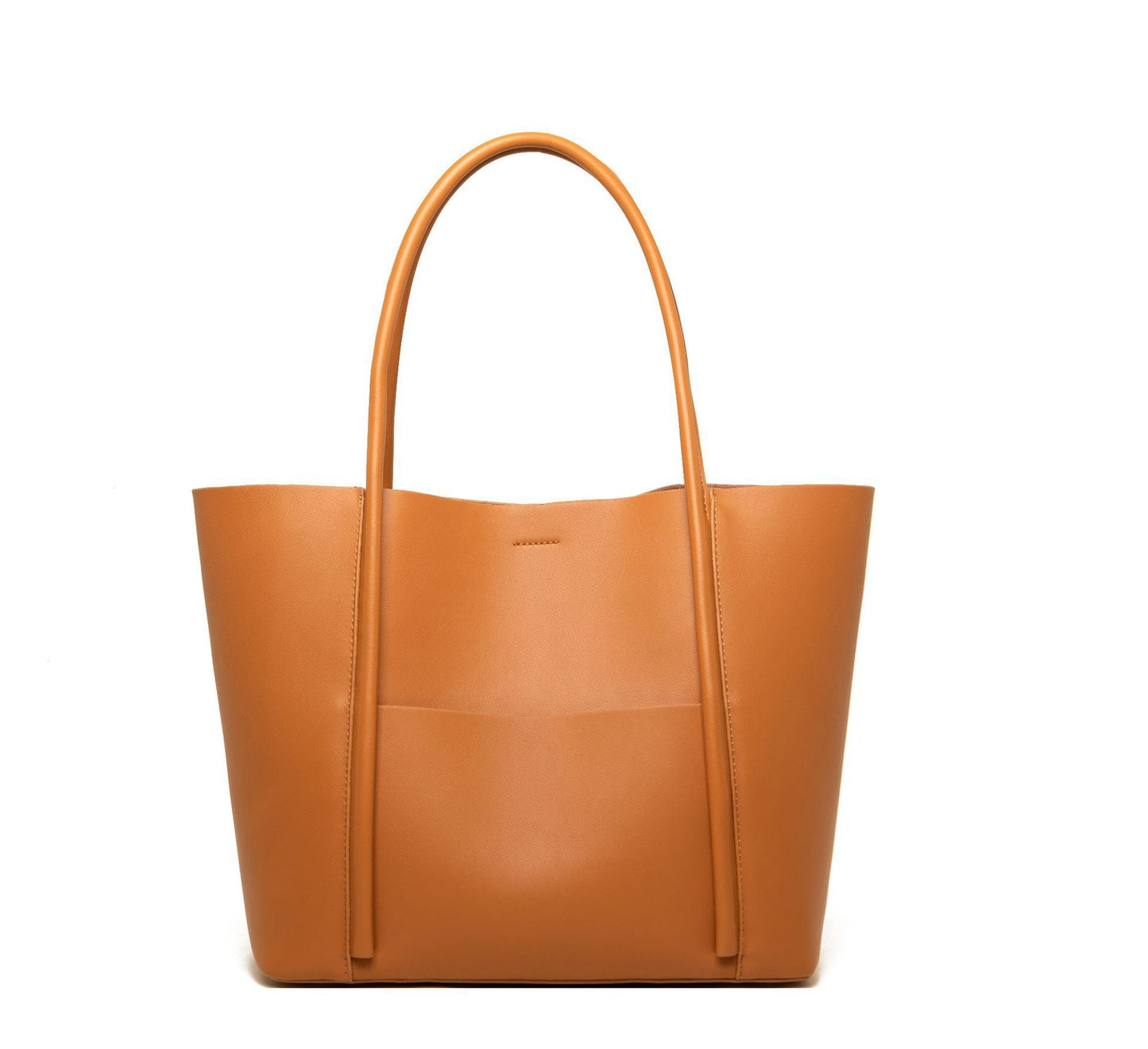 Women's Simple First Layer Cowhide Trendy Large Capacity Shoulder Bags