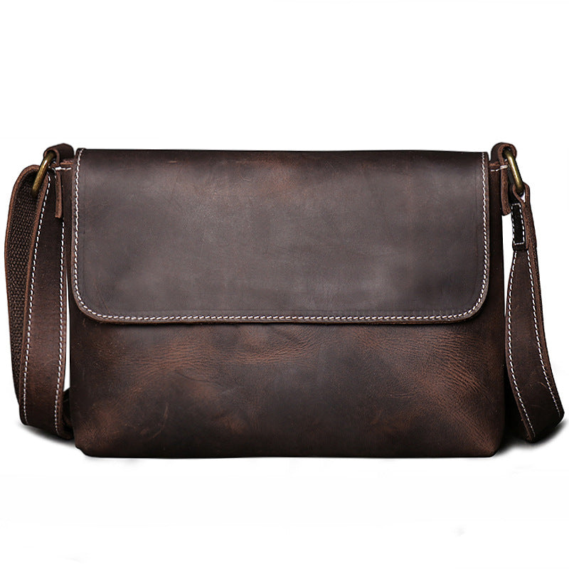 Women's & Men's Source Retro Simple Leather Crazy Horse Large Bags