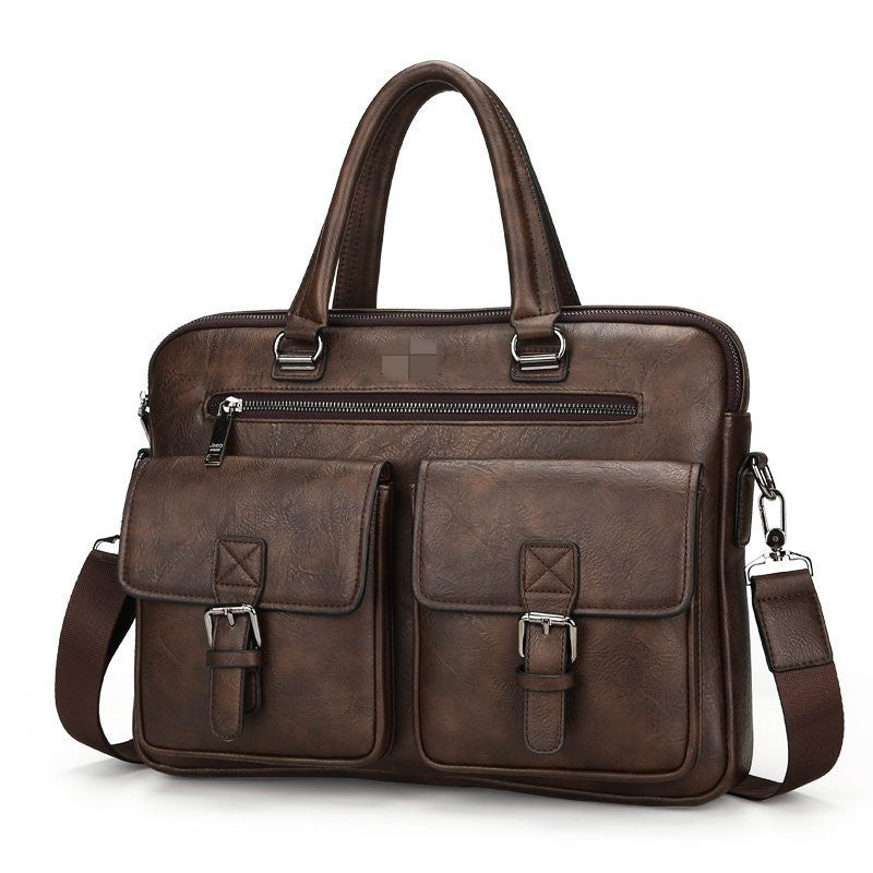 Men's Classy Large Capacity Zipper Soft Men's Handbags