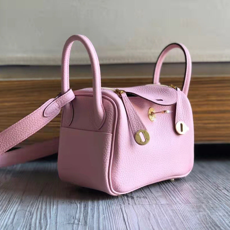 Lindy Genuine Cattlehide Leather Surface High Hand Crossbody Bags