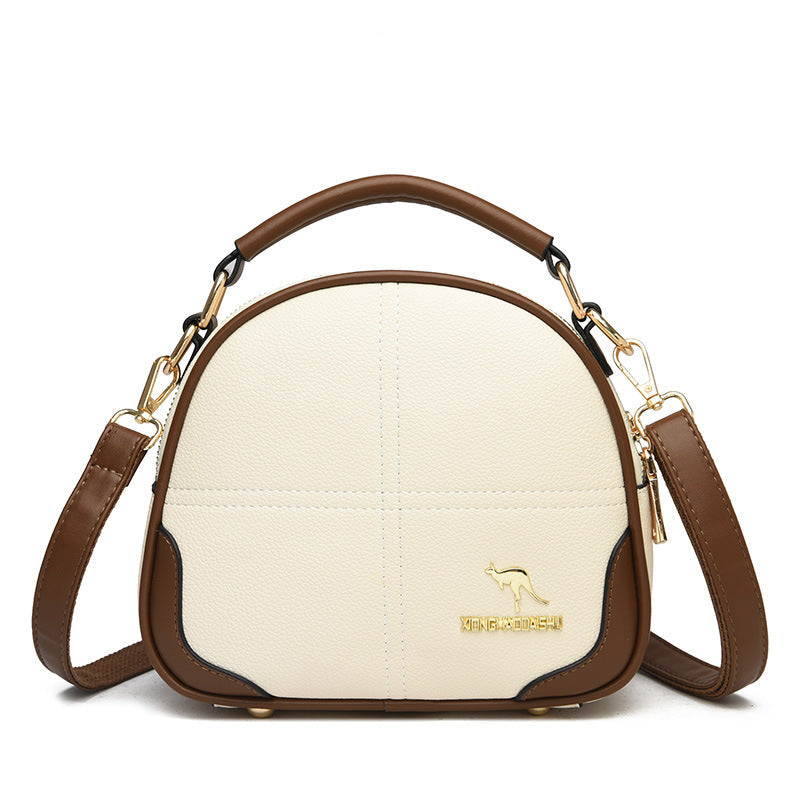 Women's High-grade Embroidery Thread Commute Soft Leather Crossbody Bags