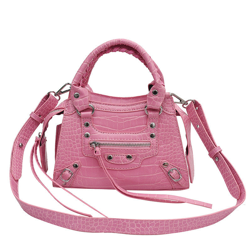 Women's Fashion Retro High Sense Black Commuter Crossbody Bags