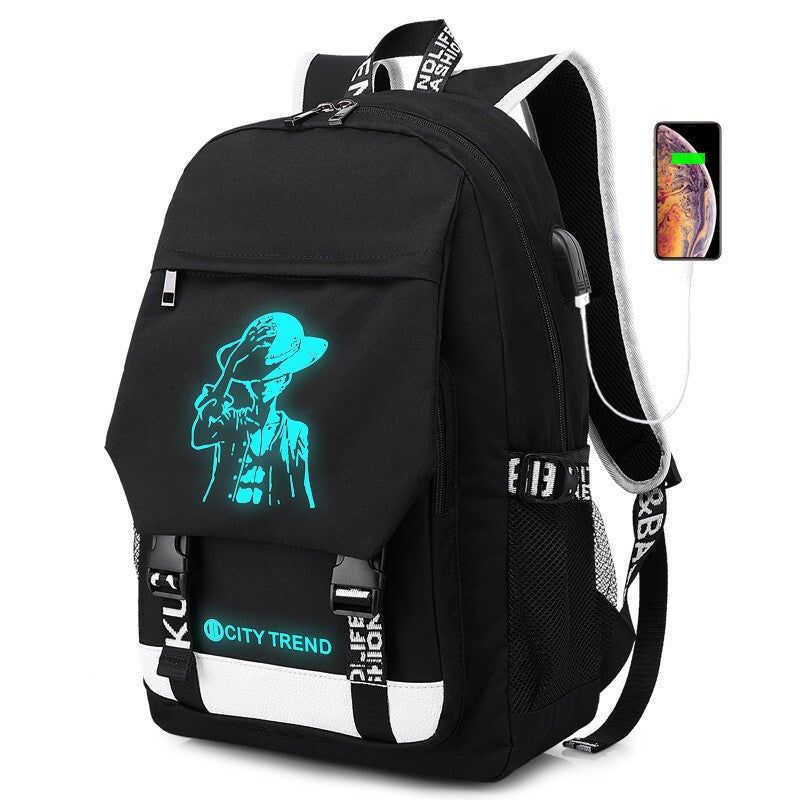Men's Luminous Large Capacity Oxford Cloth Decompression Backpacks