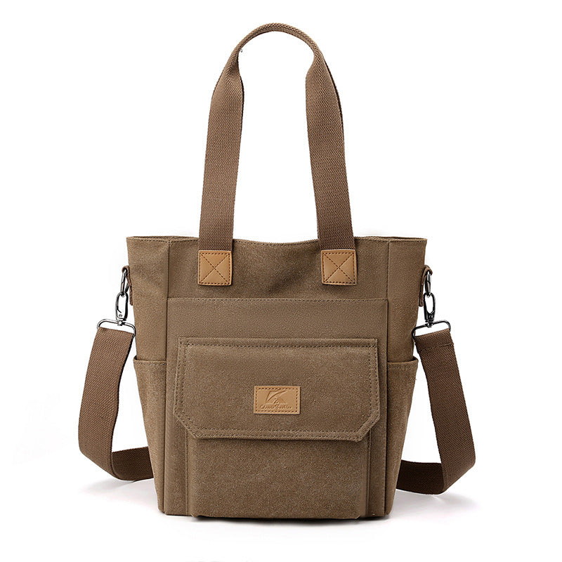 Women's Large Capacity Leisure Commute Trendy Canvas Shoulder Bags