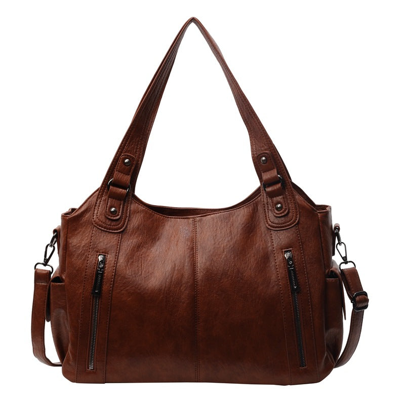 Women's Leather Soft Large Capacity Totes Commuter Tote Bags