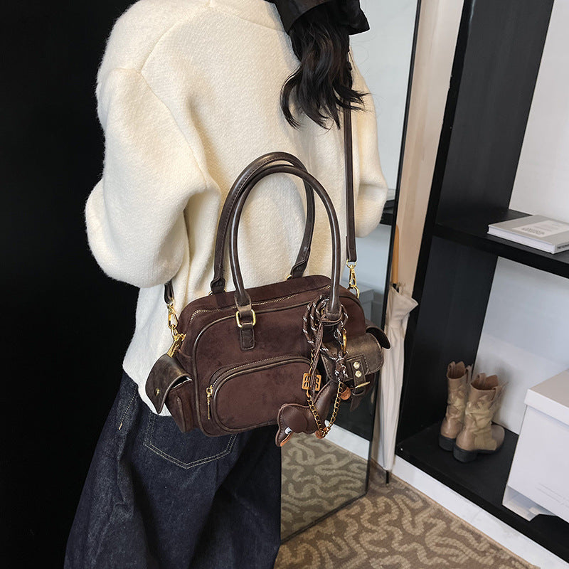 Popular Female Large Capacity Versatile Frosted Shoulder Bags