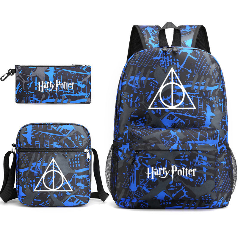 Graceful Harry Potter Pattern Pencil Three-piece Backpacks